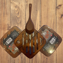  熱帶魚原木方鍋墊 