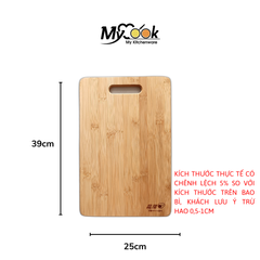  Thớt tre hình chữ nhật có tay cầm tiện lợi MyCook 