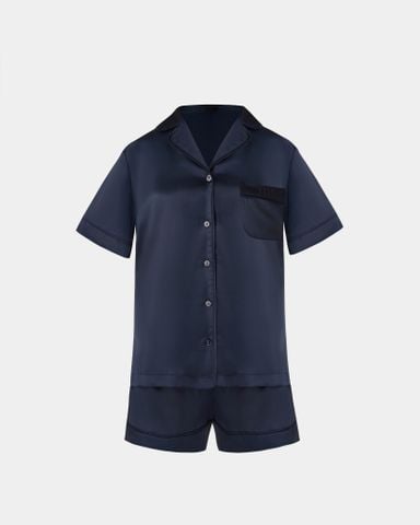  Set pijama ngắn ELLE Pandemos dáng suông thoải mái, tinh tế với chi tiết tối giản LD2504 