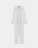  Set pijama dài ELLE Pandemos phối ren mềm mại, dáng suông thanh lịch LD2505 