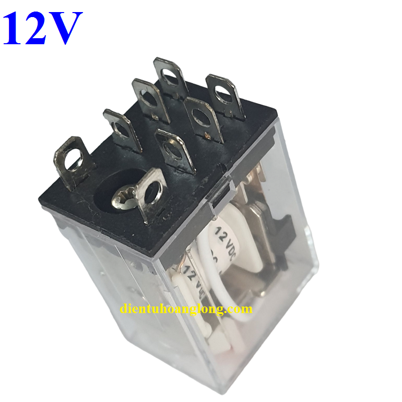 Relay 8 chân 12v trong suốt