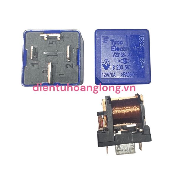  Relay 4 chân 12V -  70A TYCO xanh 