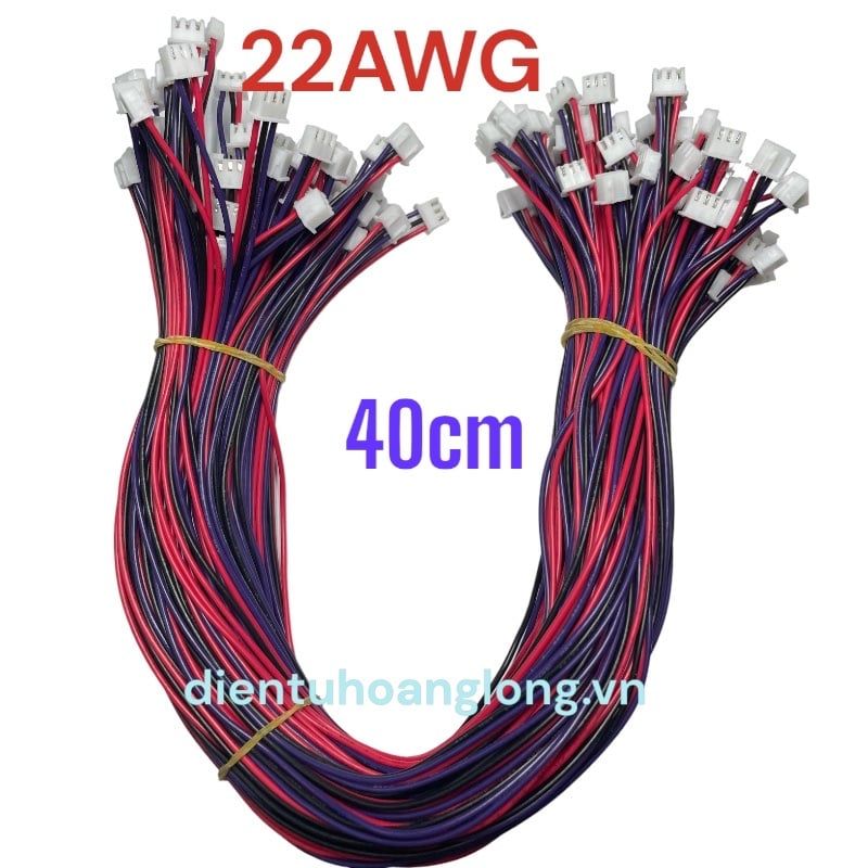 100 dây 3 sợi 2 đầu 40cm 22AWG