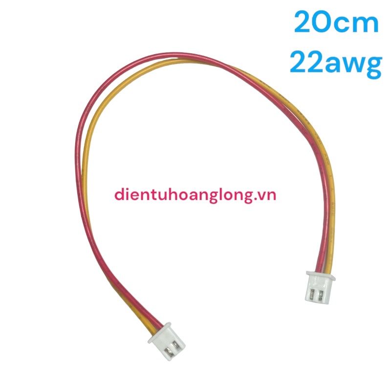 Dây 22AWG 2 sợi 2 đầu 20cm (10 sợi)