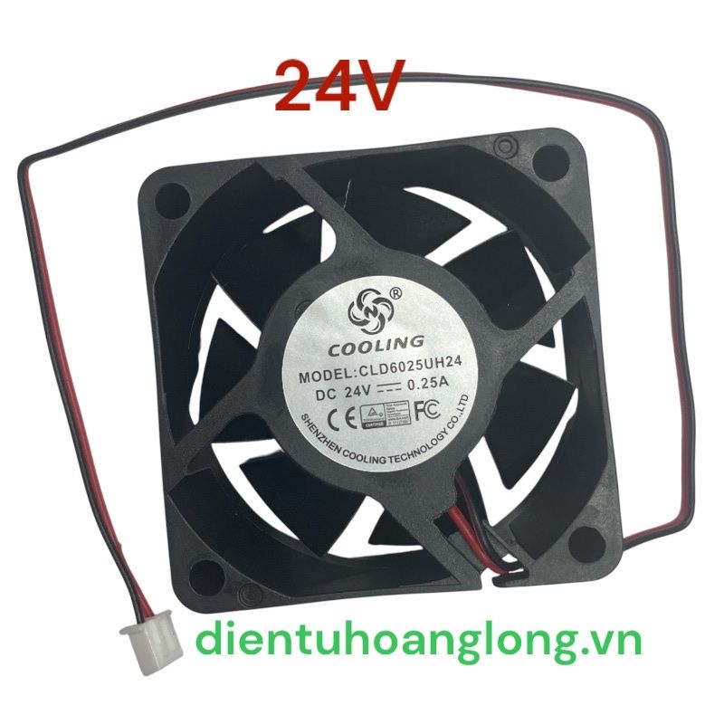 24V -  Quạt 6625 - 24V - 0.25A mới