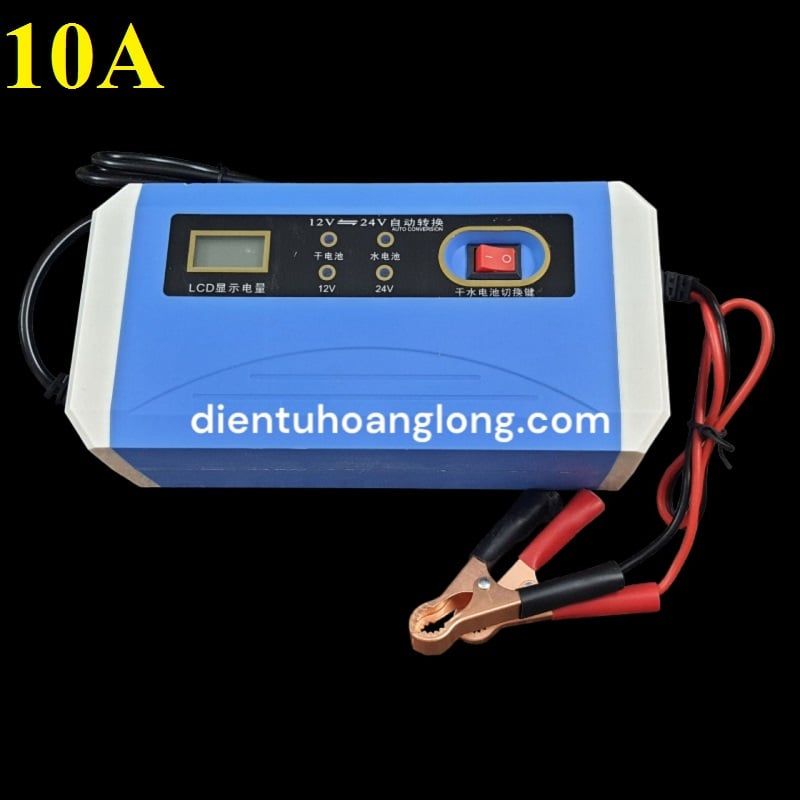 Sạc xanh 10A (auto nhận 12/24V)