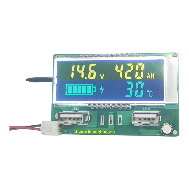 Module LCD hiển thị dung lượng (4S -14.6v)