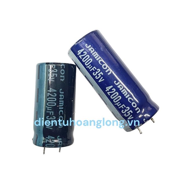  50 Tụ 4200uF 35V tháo UPS xanh 