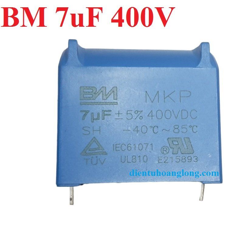 Tụ BM đứng 7uF 400V