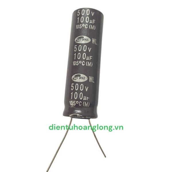  Tụ 100uF - 500V SAMWHA mới (16x50) 