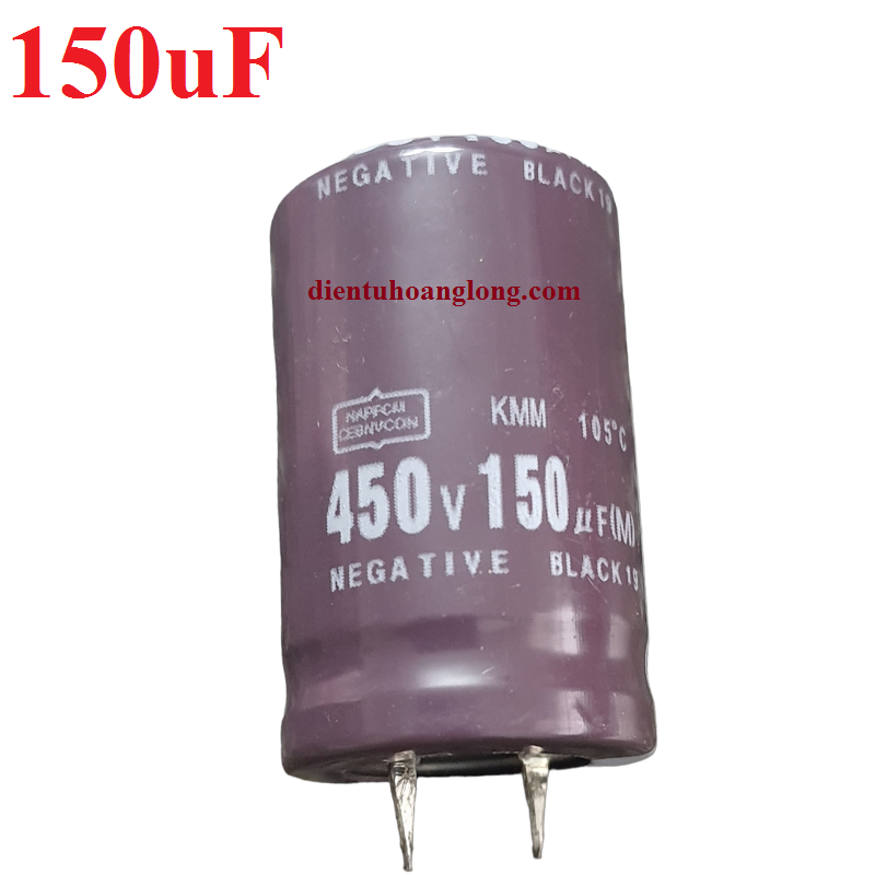 Tụ 150uF-450V chân cứng (nâu)(22x35)