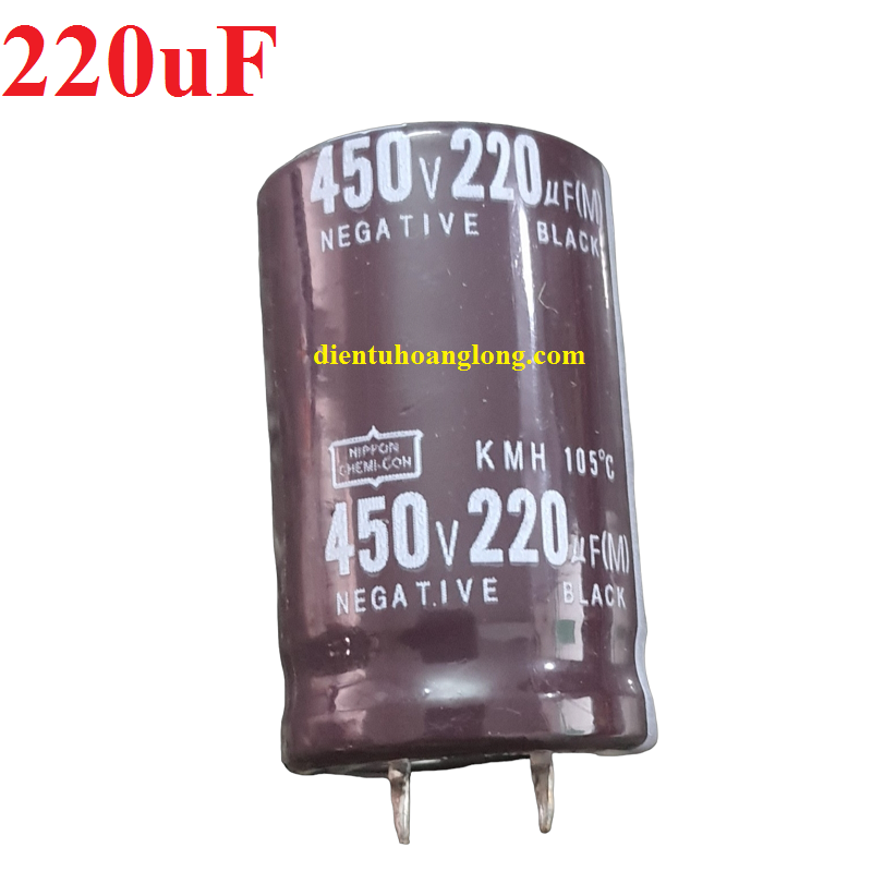 Tụ 220uF 450V chân cứng (25x40)