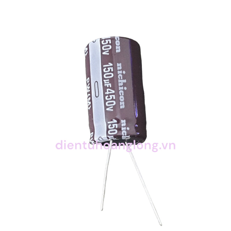 Tụ 150uF - 450V chân mềm NÂU mới (18x35)