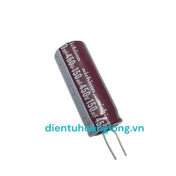  Tụ 150uF-450V chân mềm (tháo máy)(18x35) 