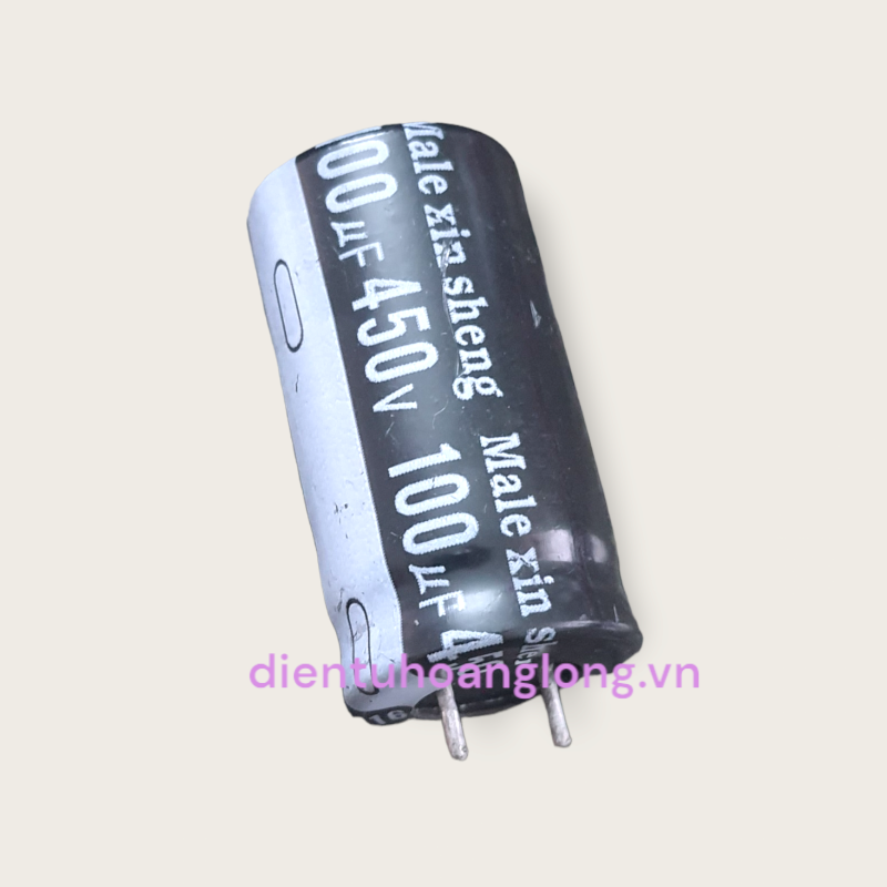 Tụ 100uF-450V chân mềm (tháo máy)(18x35)