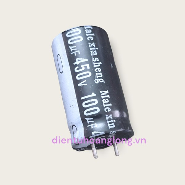  Tụ 100uF-450V chân mềm (tháo máy)(18x35) 