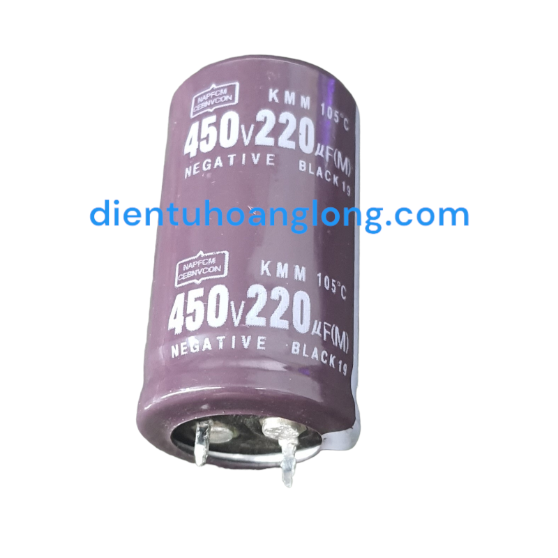 Tụ 220uF 450V chân cứng nâu (22x45)