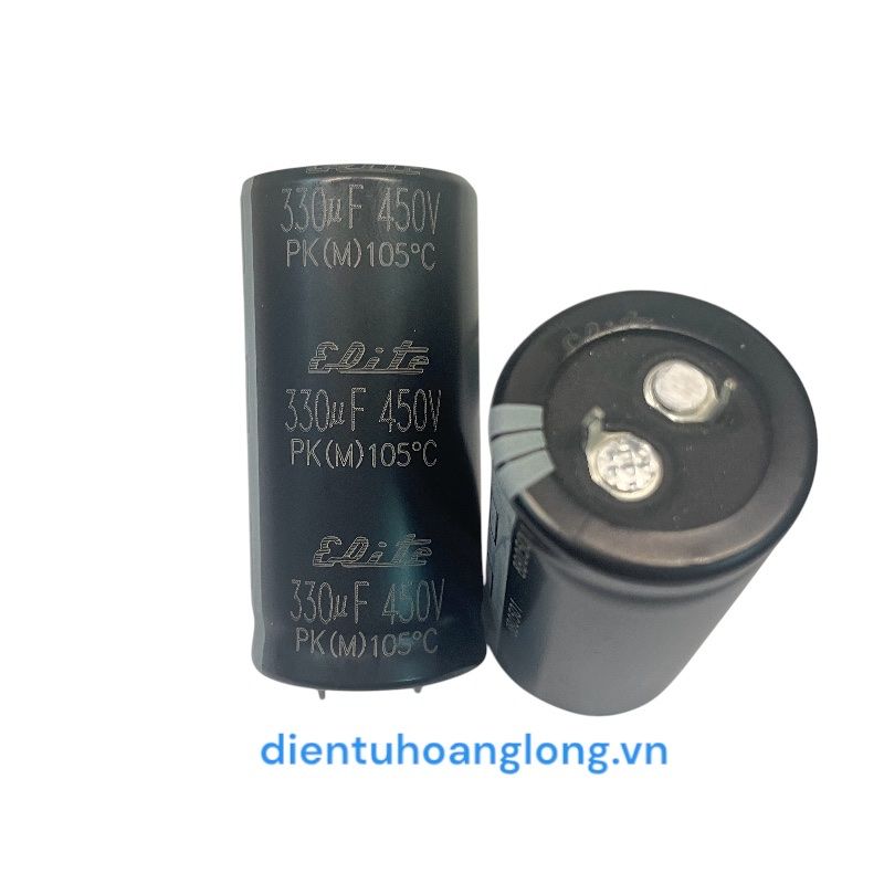 Tụ 330uF - 450V ELITE đen mới (25x50)