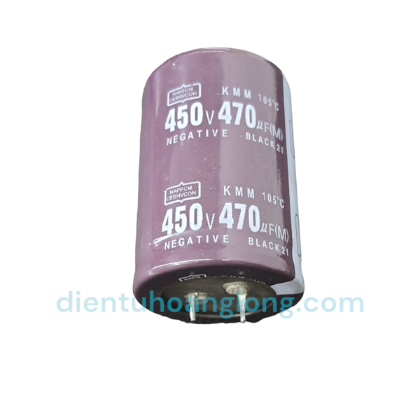  Tụ 470uF  - 450V chân cứng nâu  (35x40) 