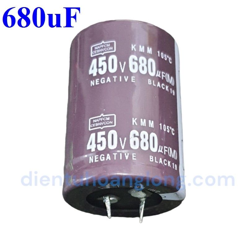 Tụ 680uF - 450V chân cứng (35X50)