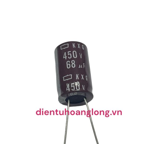  Tụ 68uF - 450V chân mềm NÂU mới (17x25) 