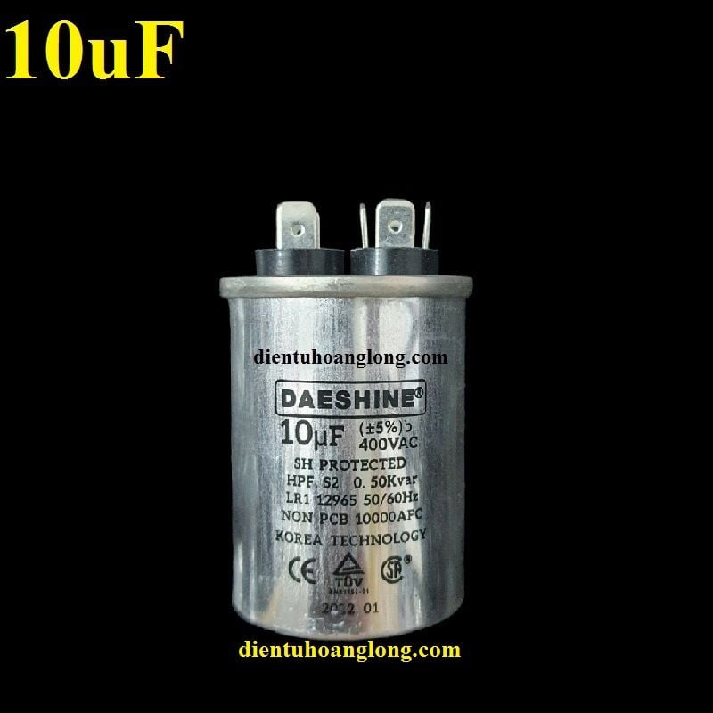 Tụ nhôm DAESHINE 10uF 400V