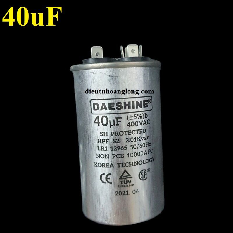 Tụ nhôm DAESHINE 40uF 400V