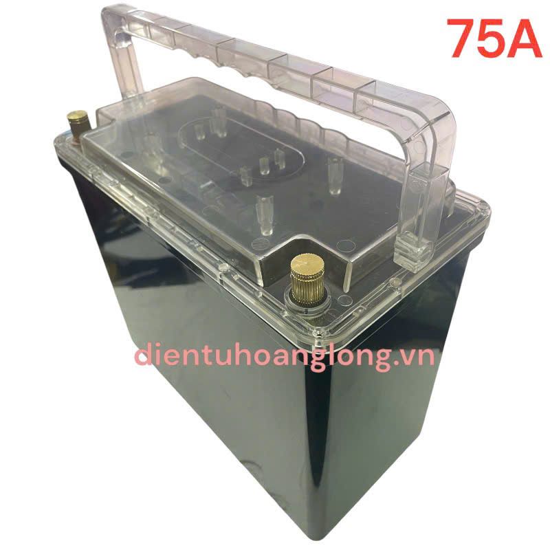 Vỏ hộp PIN 75A nắp trong chống nước + phụ kiện