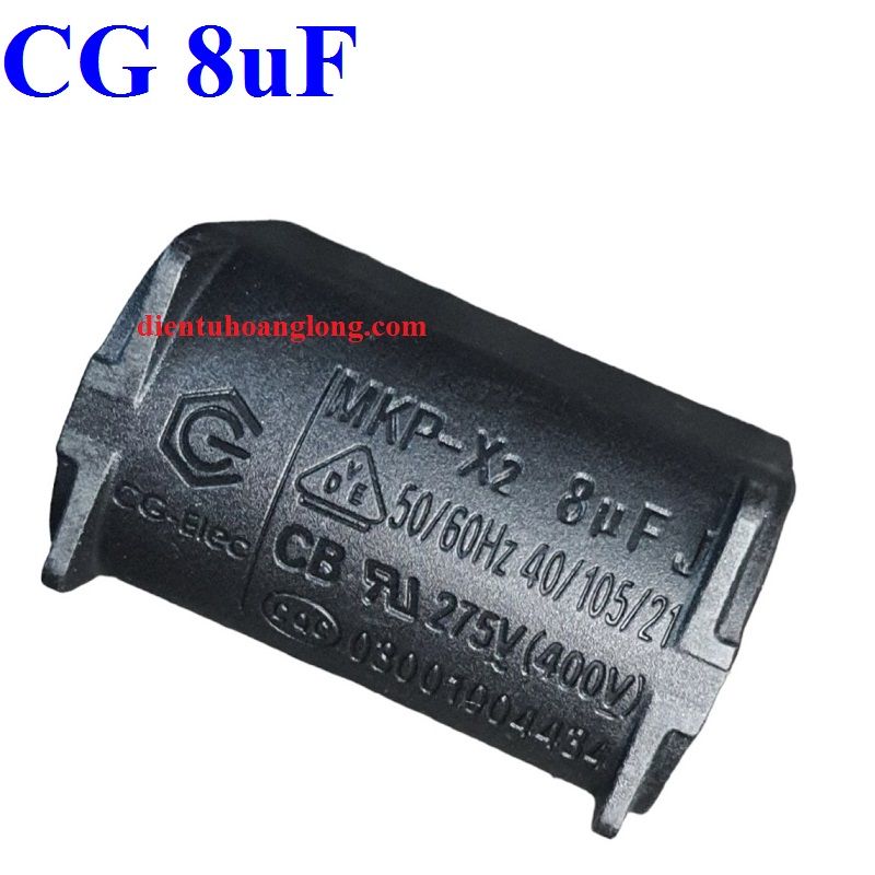 Tụ CG đứng 8uF 275V