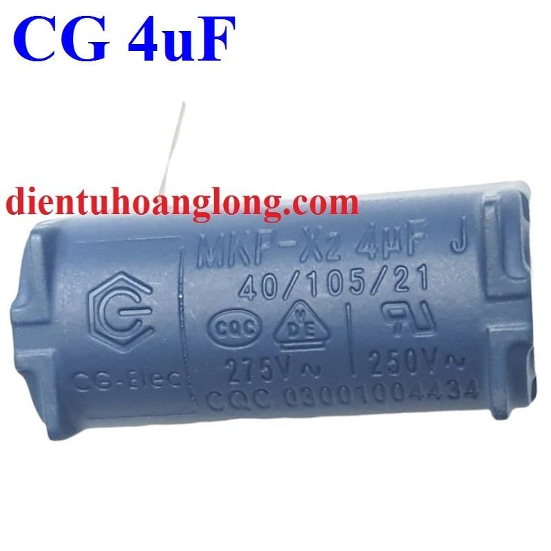 Tụ CG đứng 4uF 275V