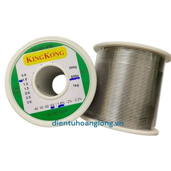  Chì (thiếc) KingKong 60 - 800g - 1mm (nhẹ lửa - bóng vừa) 