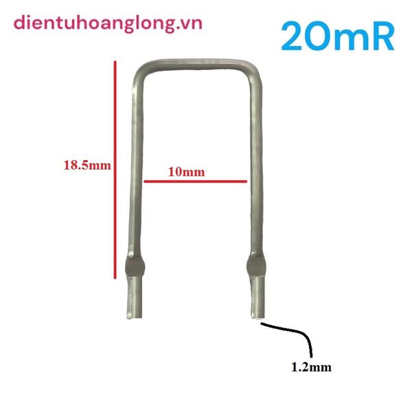 10 cái Rshunt 20mR sợi 1.2mm (10mmx18.5mm) 