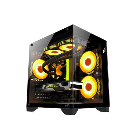 Vỏ case EDRA ECS1503 Black (M-ATX, Không Fan)