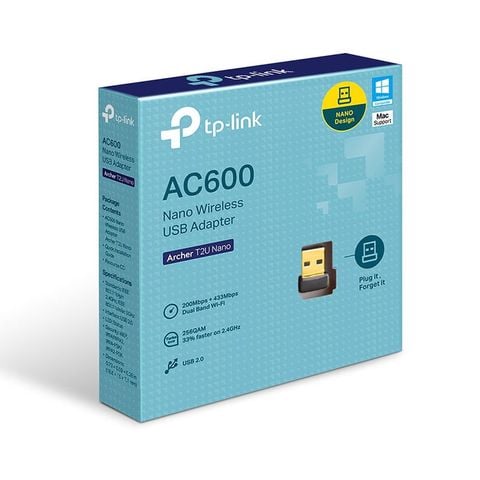 USB Wifi Băng Tần Kép AC600 TP-Link Acher T2U Nano