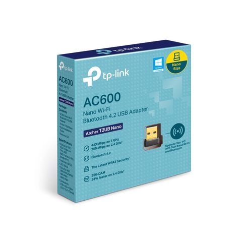 USB TP-Link Archer T2UB Nano (Wireless AC600 + Bluetooth 4.2)