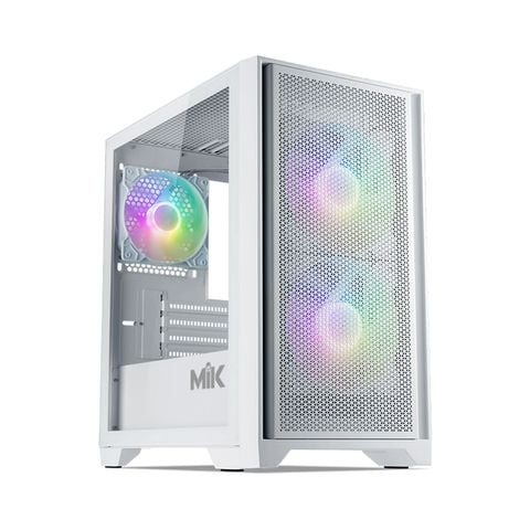 Vỏ Case MIK MORAX 3FA (Trắng, Kèm 3 Fan ARGB)