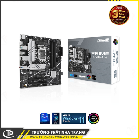 MAINBOARD ASUS PRIME B760M-A D4 (Intel B760, Socket LGA1700, mATX, 4 khe Ram DDR4)