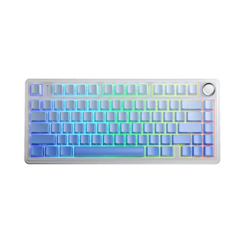 Bàn phím cơ AULA F75 (Trắng + Xanh Dương Gradient/Rgb/Seiya switch)