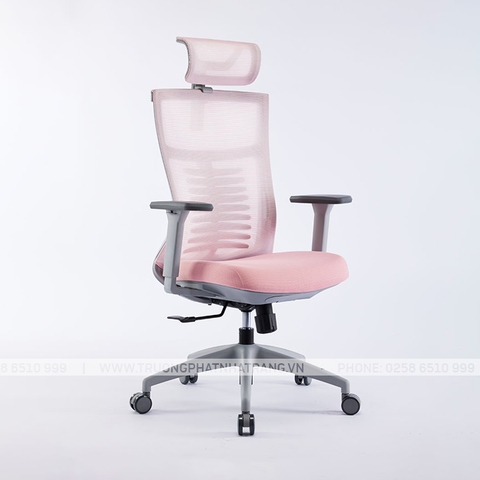 Ghế Ergonomic Warrior Hero series WEC502 Grey Pink