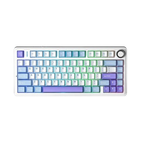 Bàn phím cơ AULA F75 (3 Mode/Xanh Dương+Trắng+Tím/Star Vector Switch)
