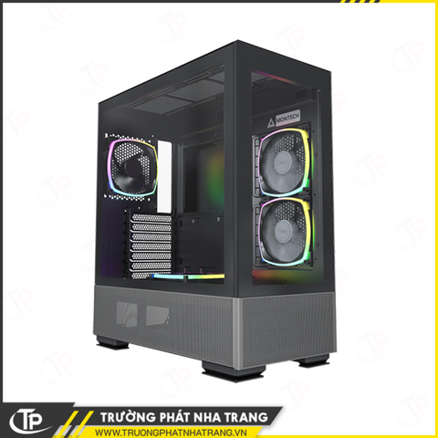 Vỏ Case Montech SKY TWO Black (Mid Tower/Màu Đen) - 4 FAN ARGB