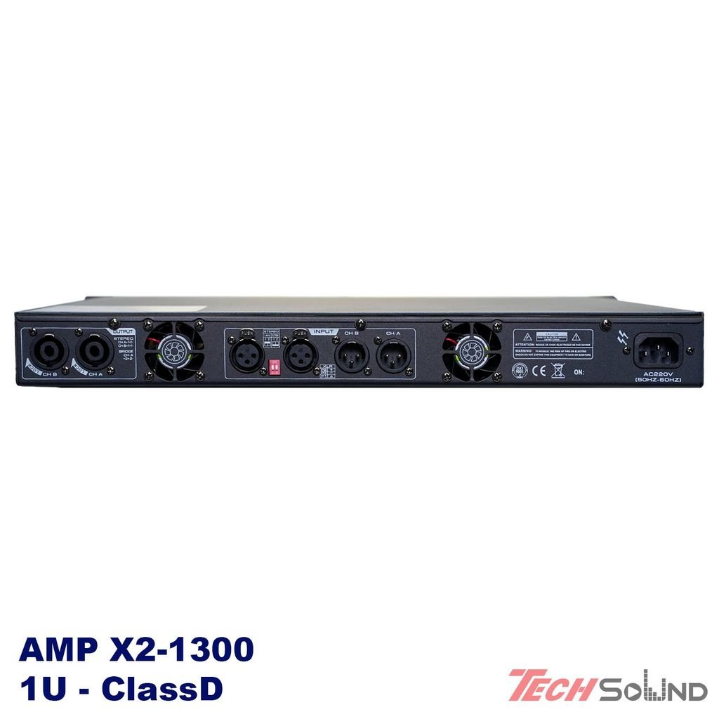 Cục đẩy 2 kênh 1U ClassD AMP X2-1300