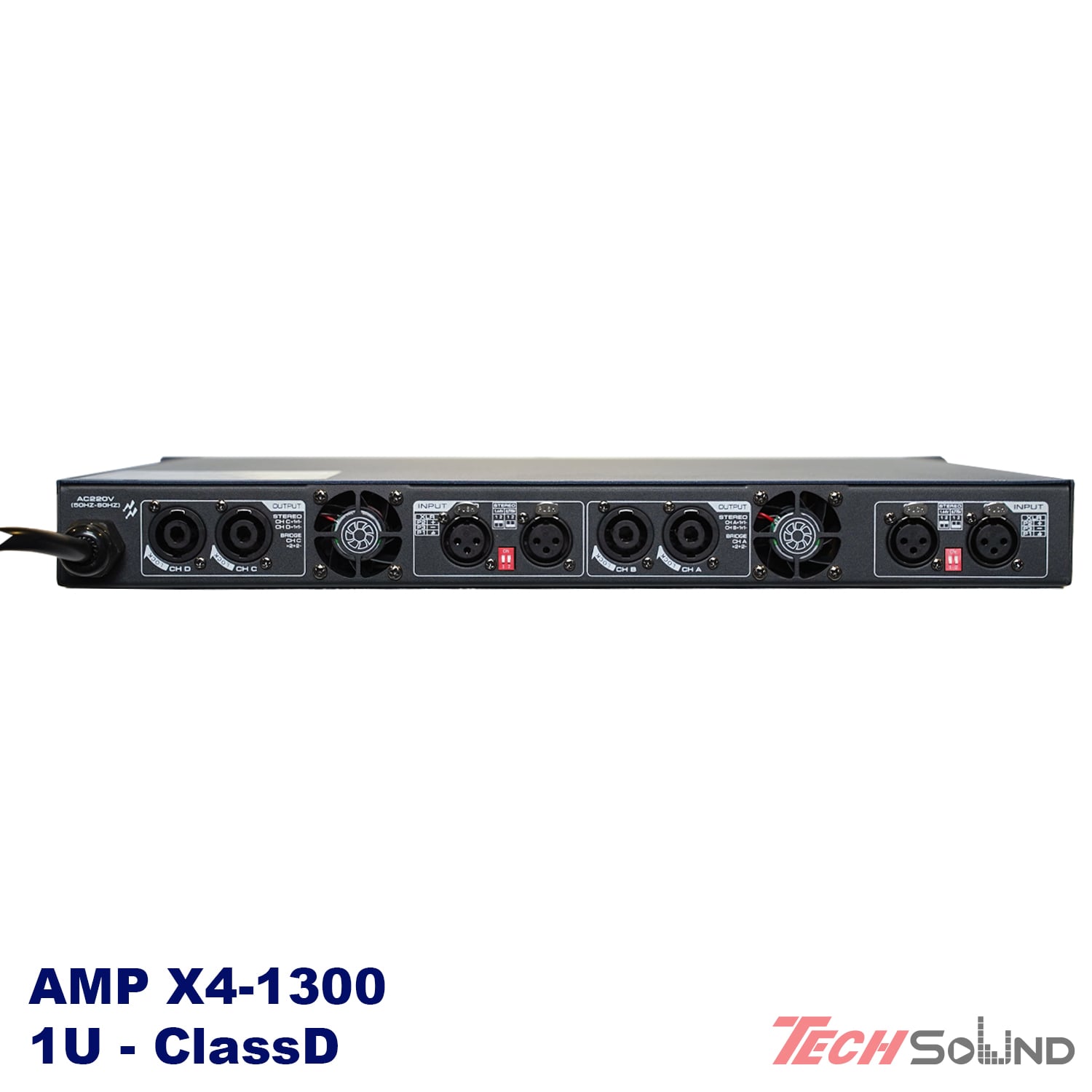 Cục đẩy 4 kênh 1U ClassD AMP X4-1300