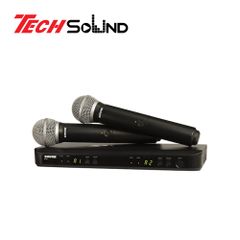 Bộ thu và phát đôi kèm micro không dây cầm tay Shure BLX88/PG58