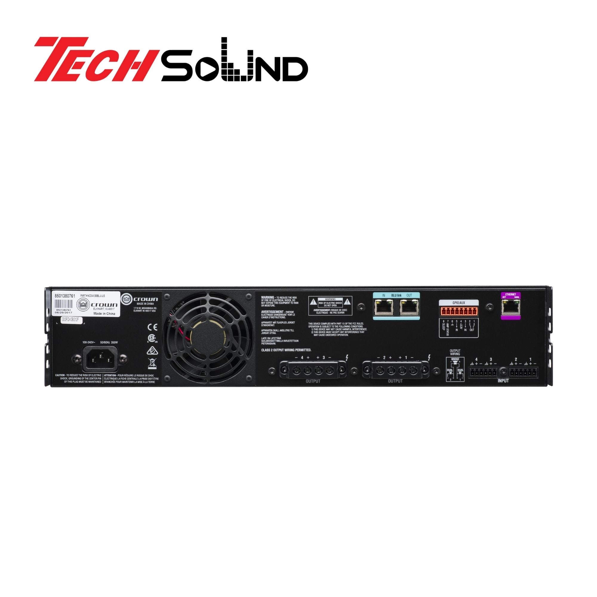 Cục đẩy công suất 4 kênh Crown  CDi4|300BL