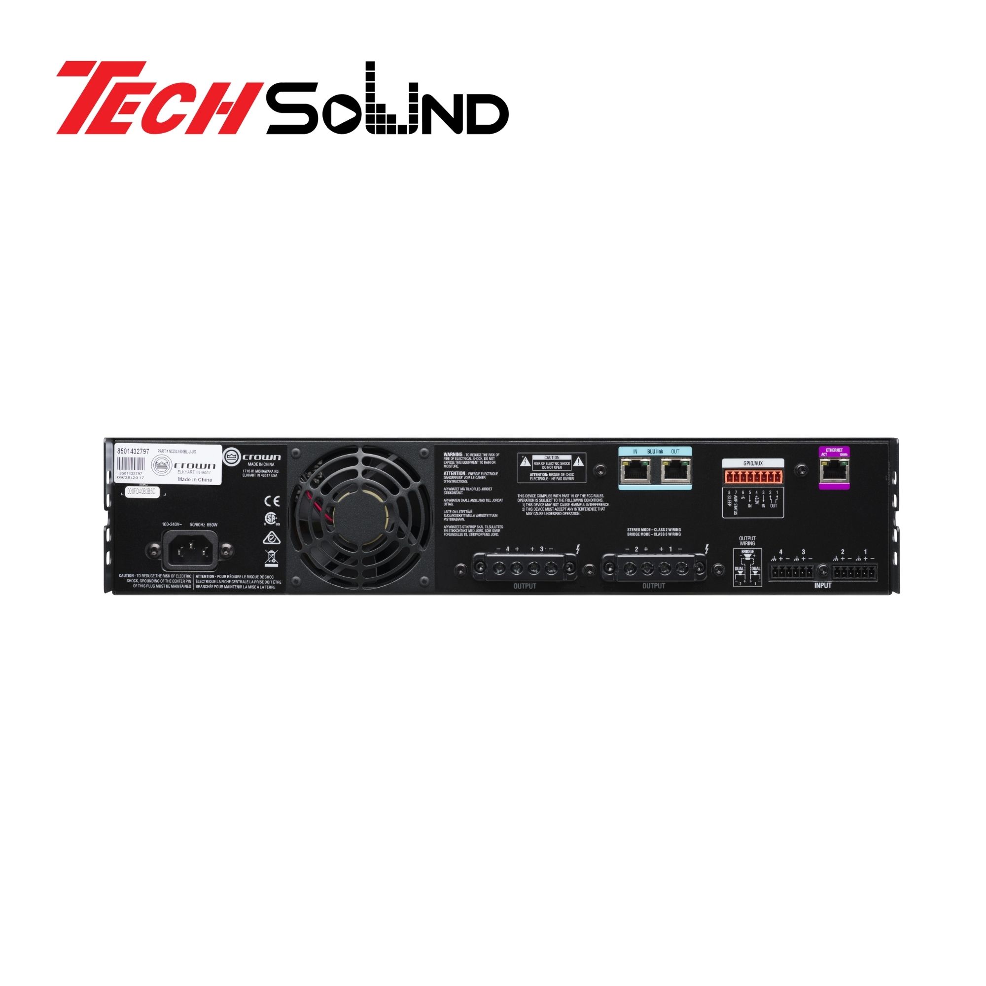 Cục đẩy công suất 4 kênh Crown CDi4|600BL