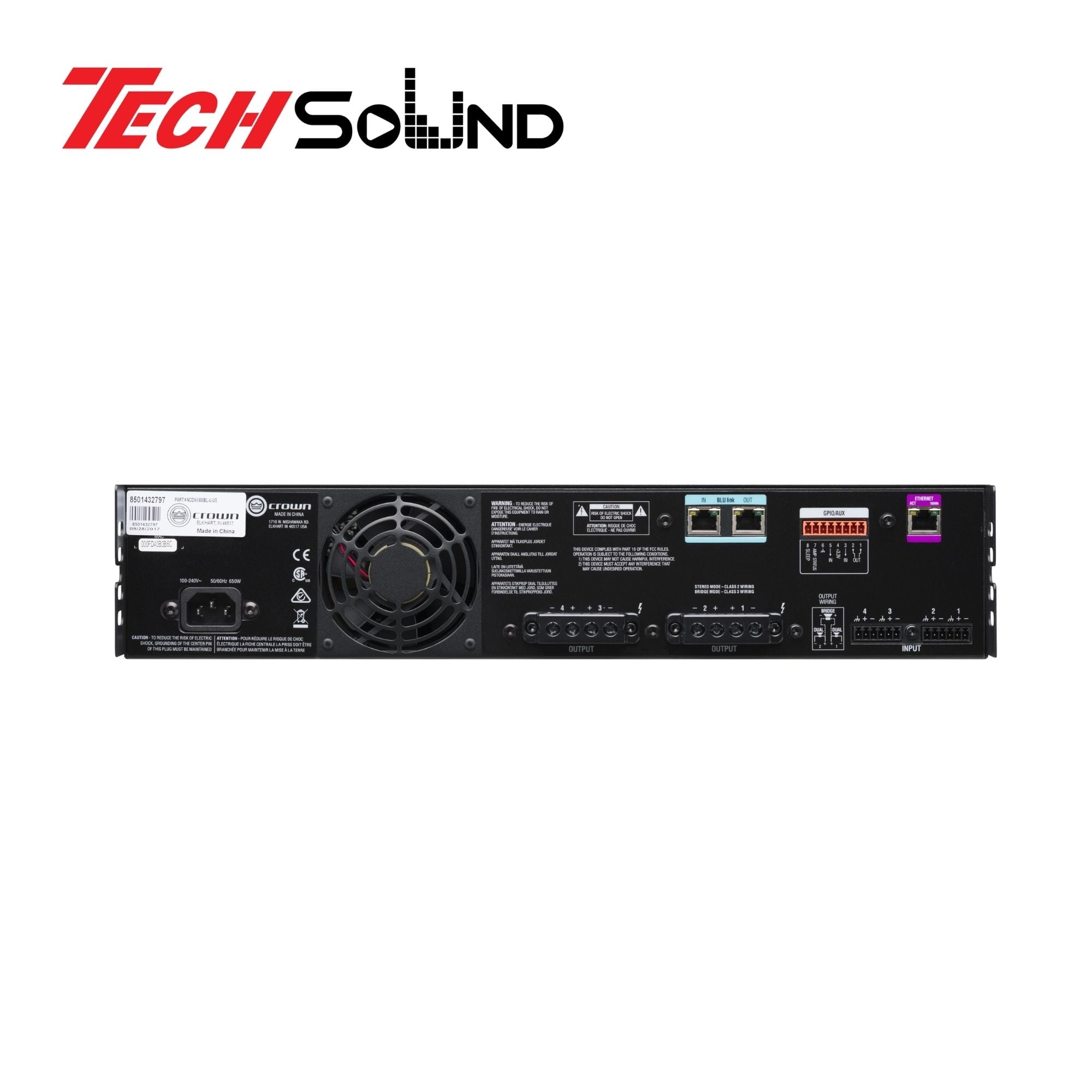 Cục đẩy công suất 4 kênh Crown CDi4|600BL