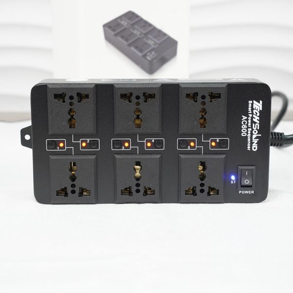 Ổ cắm điện bật tắt tự động tuần tự Techsound AC600