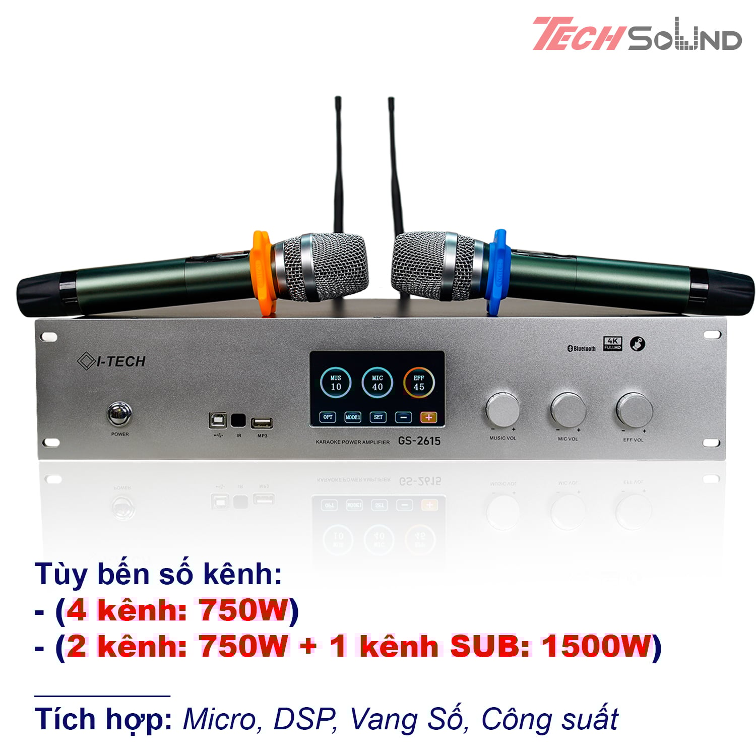 Đẩy liền Vang Mic Itech GS-2615