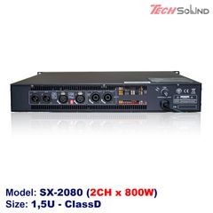 Cục đẩy 2 kênh ClassD Techsound SX2080 (New 2025)
